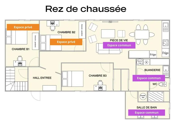 Maison d'hôtes Coeur De #h1 - Privée Dans Partagé - Wifi&netflix - Centre Ville&transports - Machine à Laver